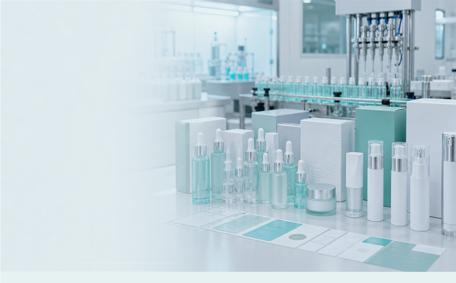 Professional skincare bottle packaging